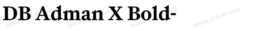 DB Adman X Bold字体转换